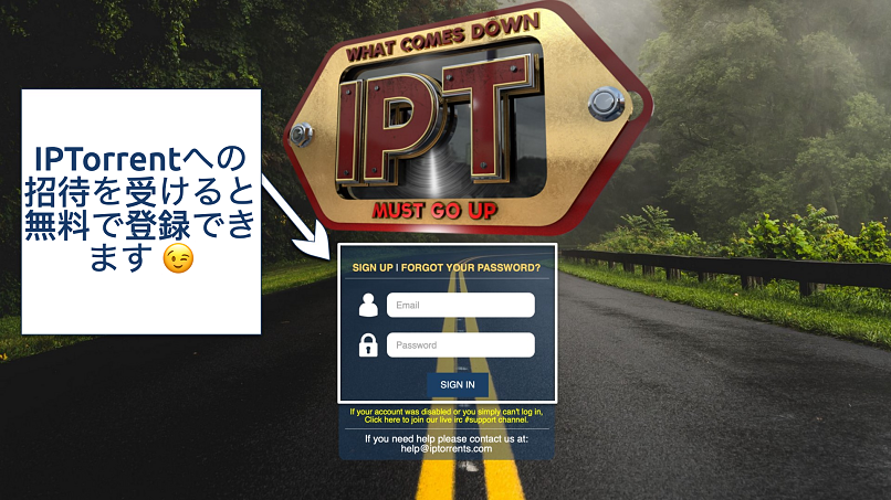 Screenshot of the IPtorrents homepage